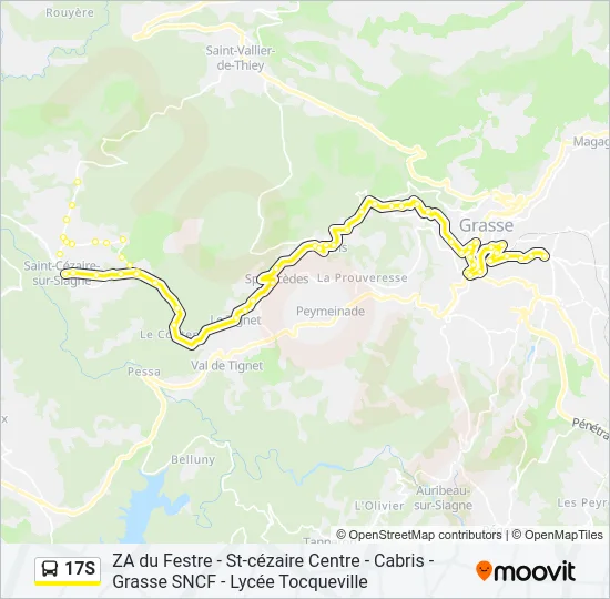 17S Bus Line Map