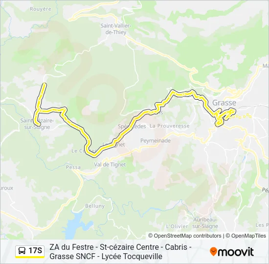 17S Bus Line Map