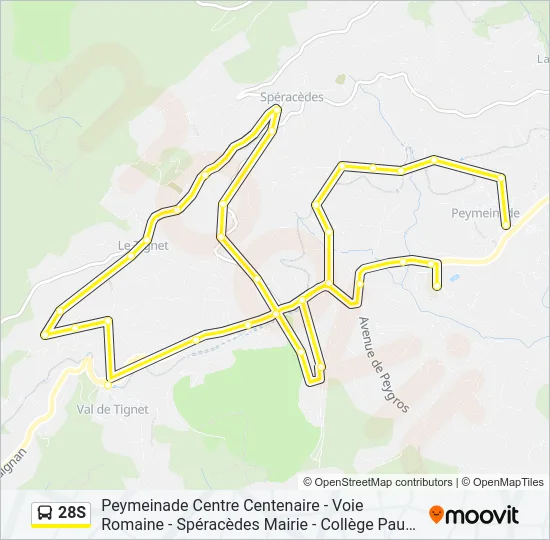 28S Bus Line Map