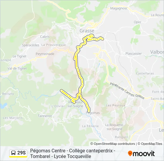 29S Bus Line Map