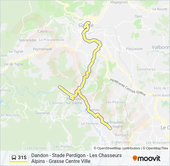 31S Bus Line Map