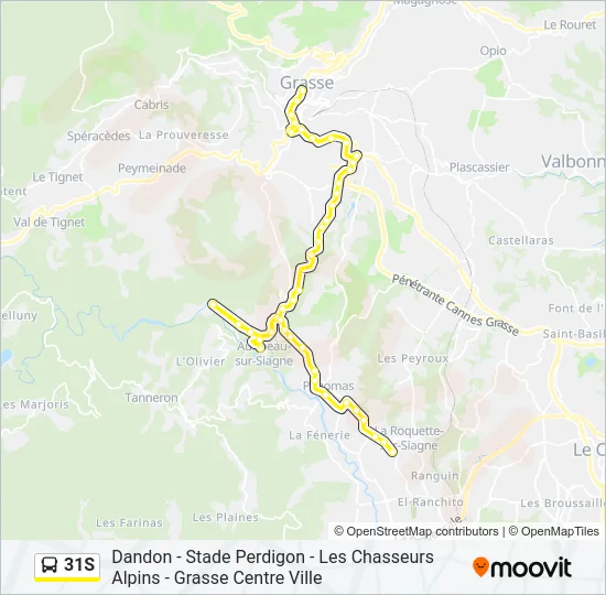 31S Bus Line Map