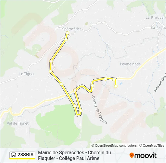 28SBIS Bus Line Map