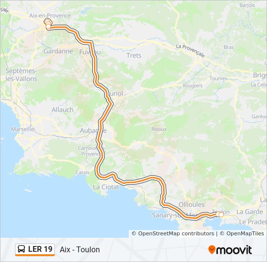 Ler 19 Route Schedules Stops Maps Aix Toulon