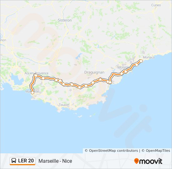 Ler Itineraire Horaires Arrets Plan Marseille Nice