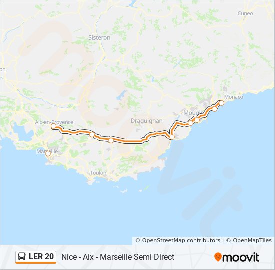 Ler 20 Route Schedules Stops Maps Nice Aix Marseille Semi Direct