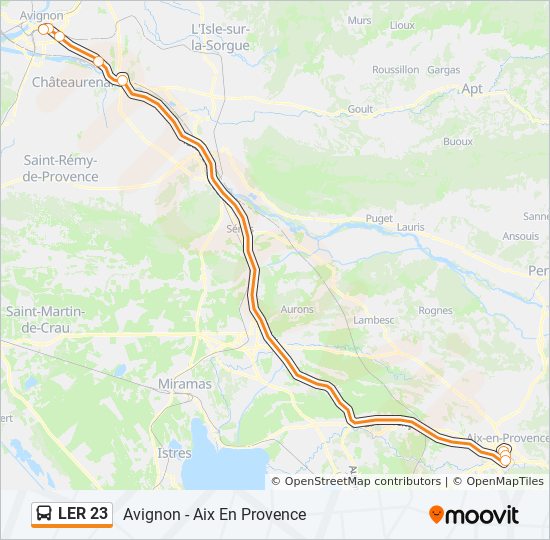 Ler 23 Route Schedules Stops Maps Avignon Aix En Provence