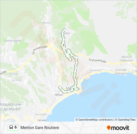 6 Bus Line Map