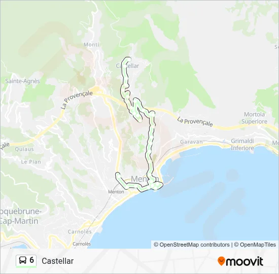 6 Bus Line Map