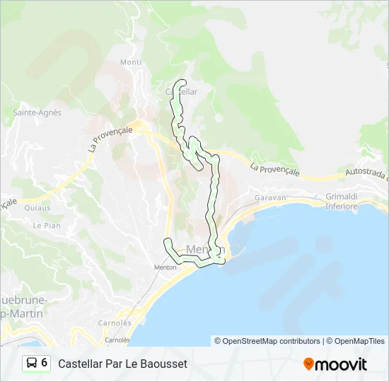 6 Bus Line Map