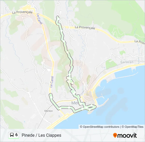 6 Bus Line Map