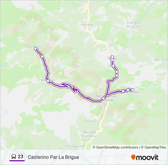 23 Bus Line Map