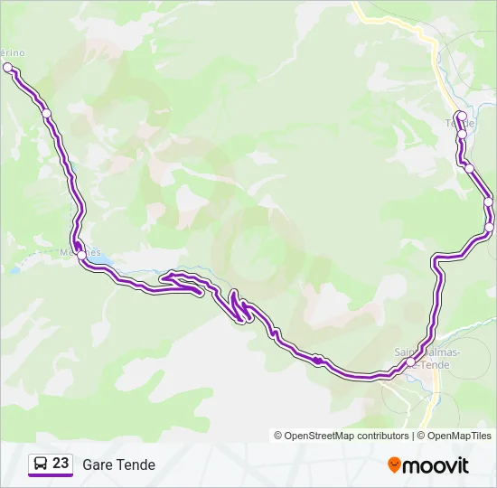 23 Bus Line Map