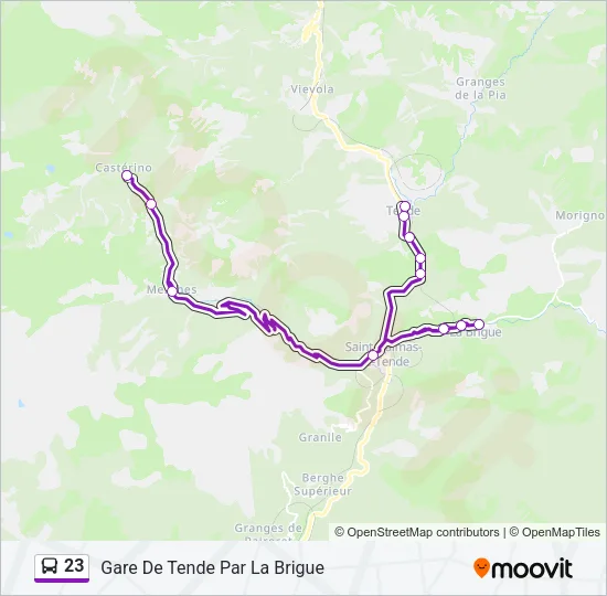 23 Bus Line Map