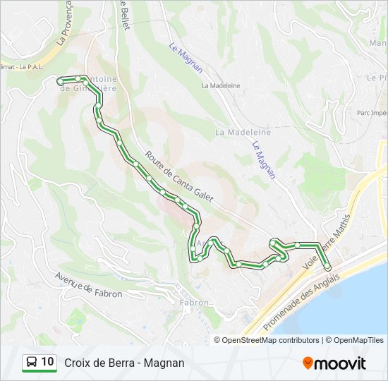 10 Bus Line Map