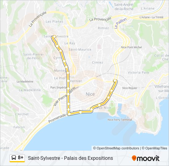 8+ Bus Line Map