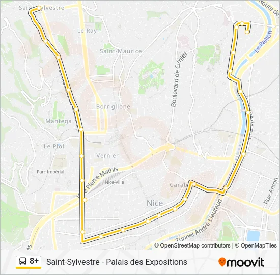 8+ Bus Line Map