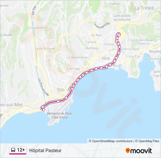 12+ Bus Line Map