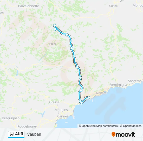 AUR Bus Line Map