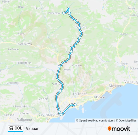 COL Bus Line Map