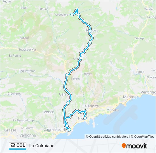COL Bus Line Map