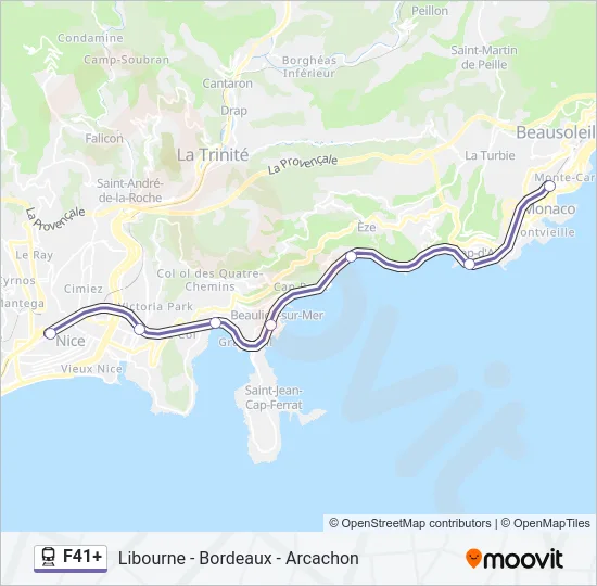 F41+ Train Line Map