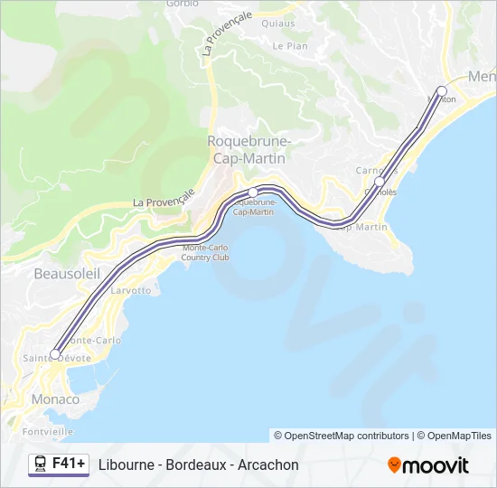 F41+ Train Line Map