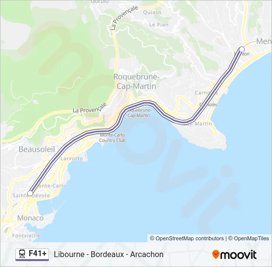 F41+ Train Line Map