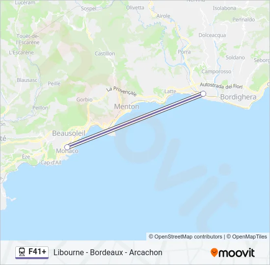 F41+ Train Line Map