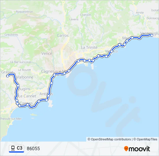 C3 Train Line Map