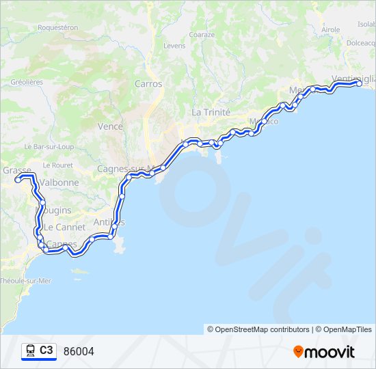 C3 Train Line Map