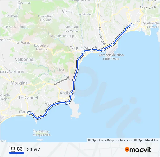 C3 Train Line Map