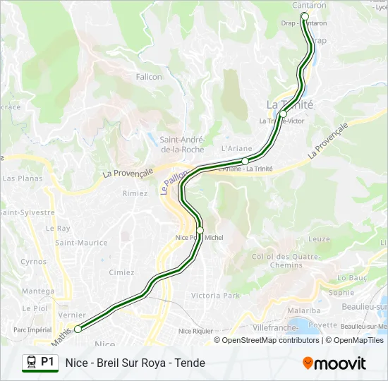 P1 Train Line Map