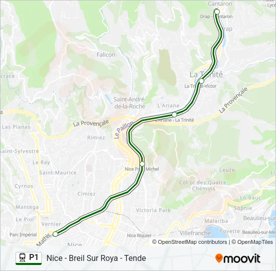 P1 Train Line Map