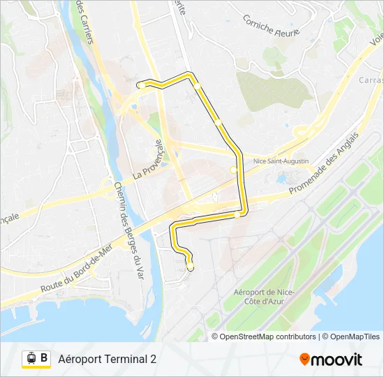 B Light Rail Line Map