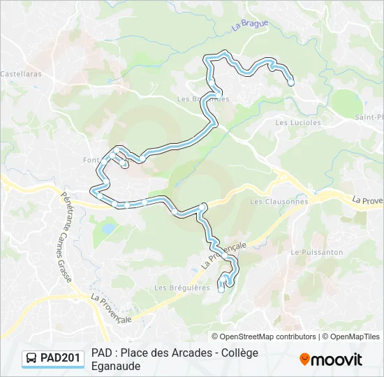 PAD201 Bus Line Map