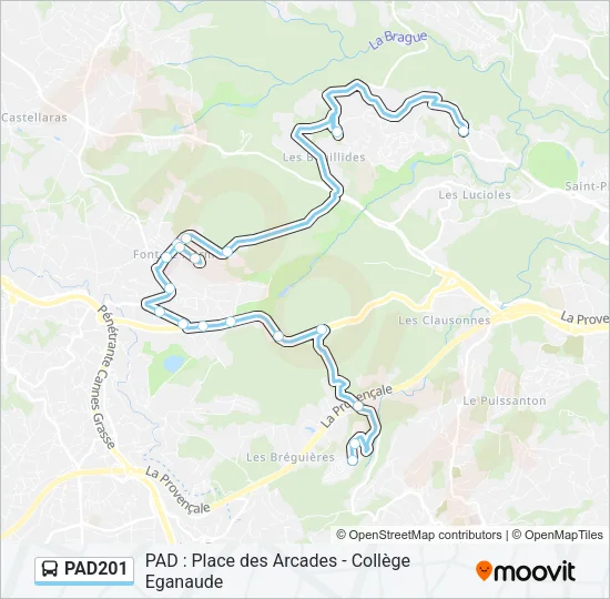 PAD201 Bus Line Map