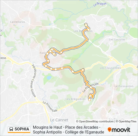 SOPHIA Bus Line Map