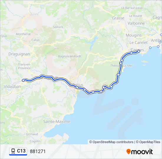 C13 Train Line Map