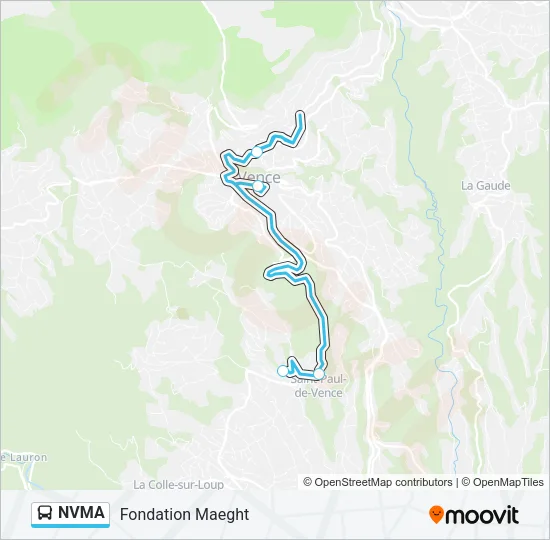 NVMA Bus Line Map