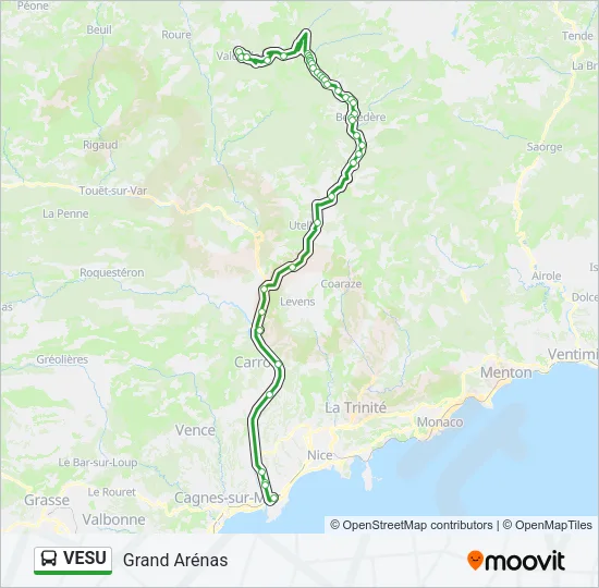 VESU Bus Line Map