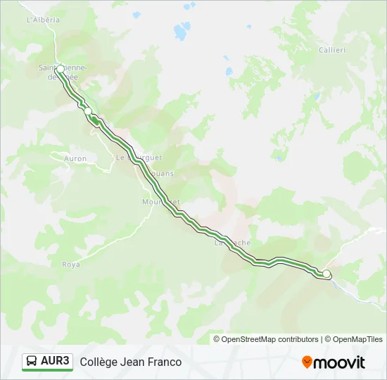 AUR3 Bus Line Map
