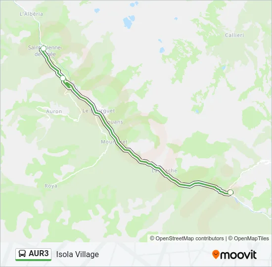 AUR3 Bus Line Map