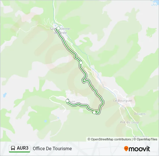 AUR3 Bus Line Map