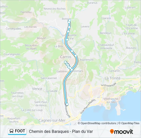 FOOT Bus Line Map