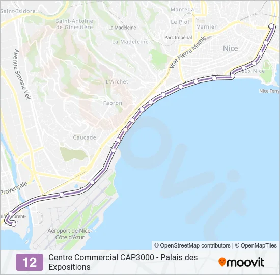 12 Bus Line Map