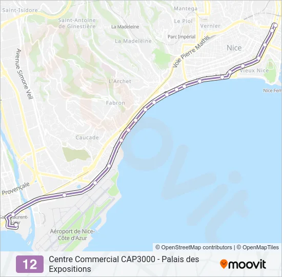 12 Bus Line Map