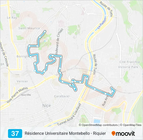 37 Bus Line Map