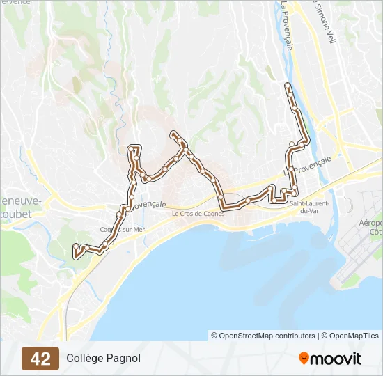 42 Bus Line Map