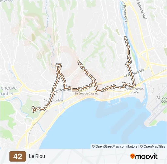42 Bus Line Map